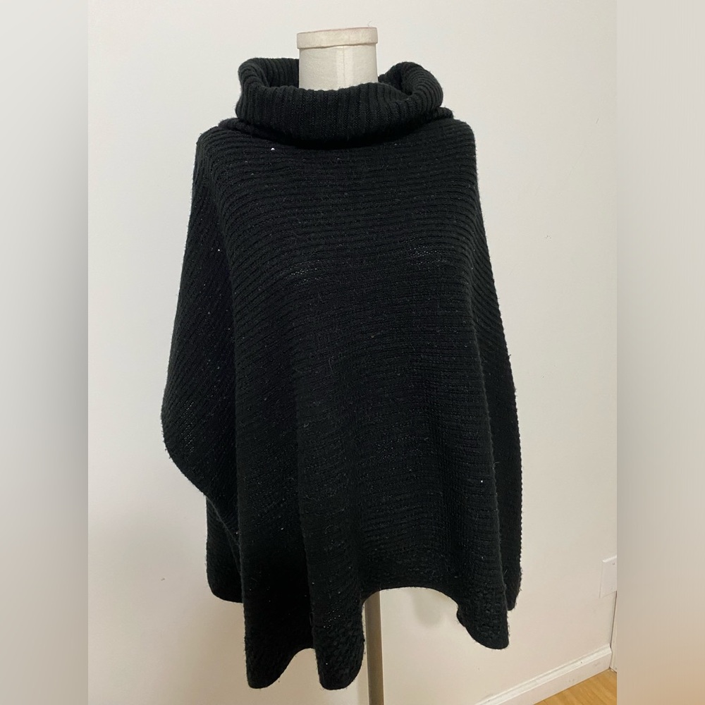 Women's Apt. 9 Sparkle Cowl Neck Poncho OS - Picture 4 of 6